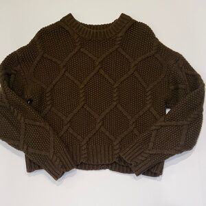 Chunky olive wool blend Sweater